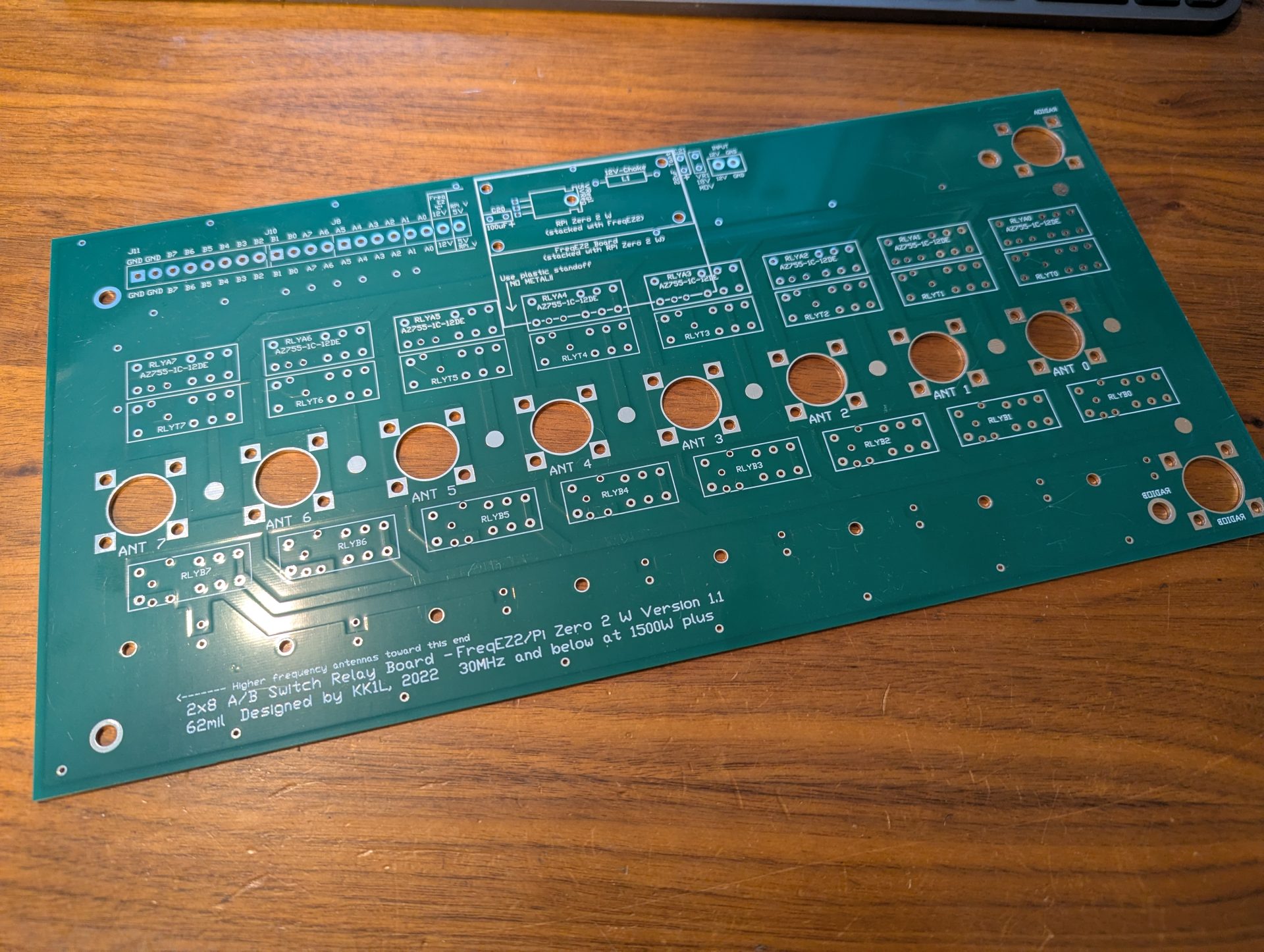 2x8 Antenna Switch Relay Board